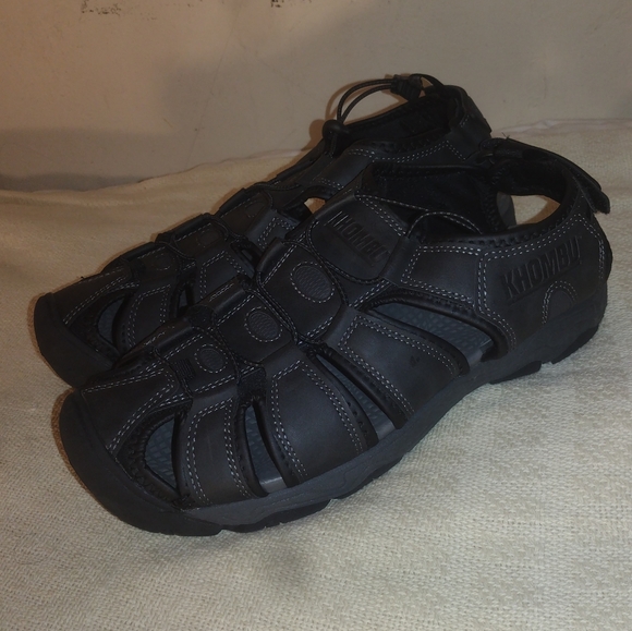 NWOT Khombu Harry Sandal Men's 10 leather and man made upper Hiking - Picture 4 of 10